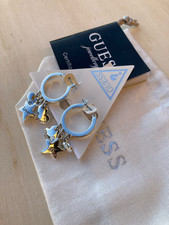 Orecchini Guess Donna Acciaio A Cerchio Con Pendenti, Incisioni E Cristalli 