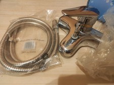 RUBINETTO PER VASCA DA BAGNO CROMATO MISCELATORE CON INNESCO DOCCIA IN METALLO 