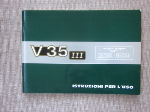 Moto guzzi v35 iii manuale - moto,