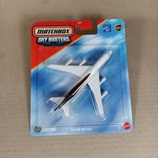 Matchbox Sky Busters Boeing 747-400 pressofuso 2025 - bianco nero logo UPS 