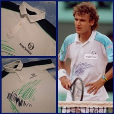POLO vintage 80's SERGIO TACCHINI MATS WILANDER tg. 4 circa S/M made Italy RARE 