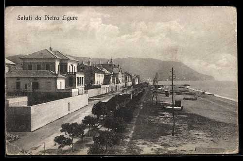 Cartolina pietra ligure - ligure,, vista