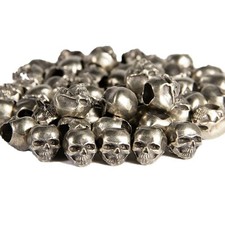 20 pezzi mini teschio paracord perline cordino coltello distanziatore perline rame bianco