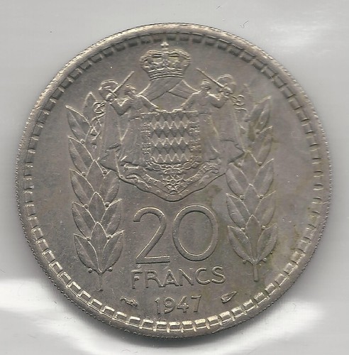 Monaco 1947 franchi rame - 1947,, franchi,