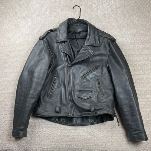 Giacca moto pelle vintage - giacca,