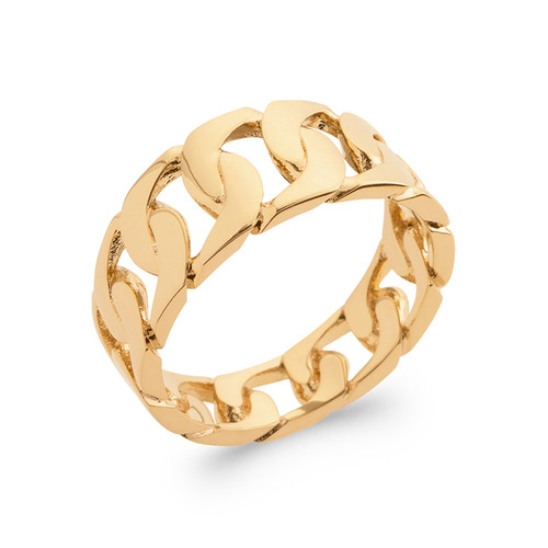 Anello motivo catena - catena, gourmette