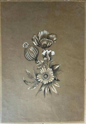 Antico disegno fine 800 mazzo - disegno,