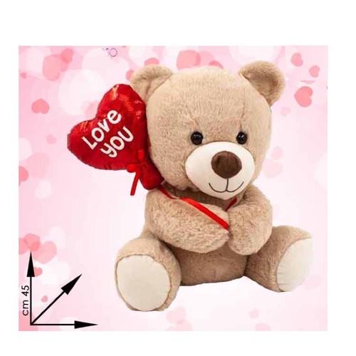 Orsetto peluche con palloncino - orsetto,