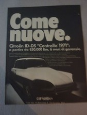 # ADVERTISING PUBBLICITA' CITROEN ID-DS come nuove - 1971 VEDI ALTRE DISPONIBILI