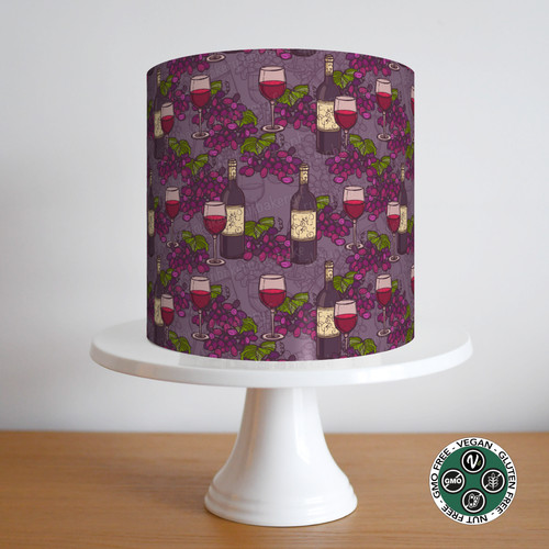 Cake topper vino alcool - , bordo