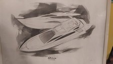 Disegno firmato yacht - firmato,