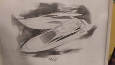Disegno firmato -Yacht  Riva 75' Venere - Numerato 273/400 - Dimensioni Cm 44x64