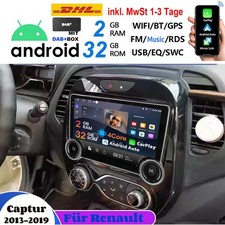 2+32GB Android 14 Autoradio Navi Carplay GPS per Renault Captur MK1 2013-19 +DAB