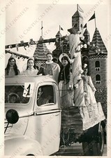 1955c TAGLIO DI PO Carnevale sfilata carro maschere Rovigo Fotografia