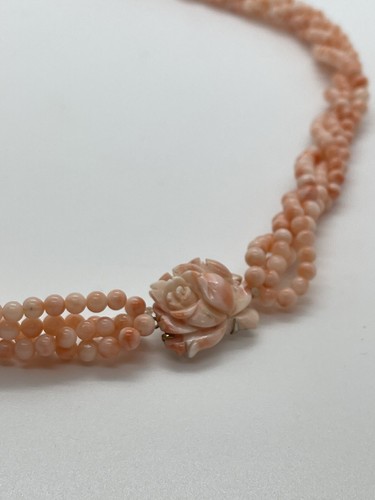 Collier torchon corallo rosa - torchon,