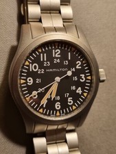 Hamilton Khaki Field Mechanical 42 mm H69529133 quadrante nero braccialato