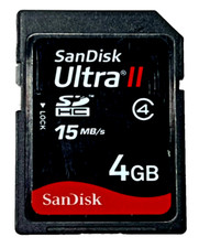 4GB SDHC Card Ultra II 15MB/s Class 4 ( 4 GB SDHC Ultra II ) SanDisk