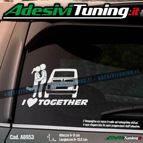 Adesivo love together - adesivo, fiat