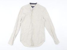 Camicia Zara uomo beige slim