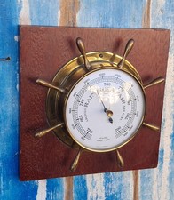 Timone Con Barometro In Ottone