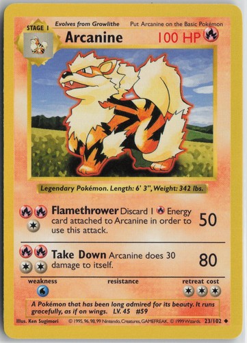 Arcanine 102 set - arcanine, 23/102