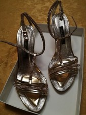 Alberto Venturini  Sandali gioiello rame e oro , n. 37, in pelle e fibre tessili