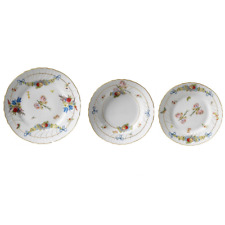 Richard Ginori 1735 Farfalle fiorite set 5 pezzi porcellana filo oro