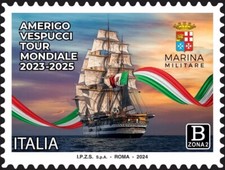 ITALIA 2024 NAVE VESPUCCI TOUR MONDIALE MARINA MILITARE FRANCOBOLLO NUOVO