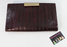 Borsa a mano vintage anni 70 in pelle esotica bordeaux. borse donna vintage