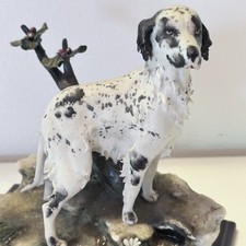 Scultura Setter  capodimonte Porcellane Principe firmata dal Maestro Coppola