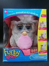 Gig Tiger Plush Toy Hasbro Furby 2 Baby Movable New Sealed Blue Eyes Grey