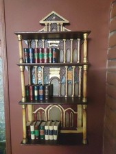 Mini Libreria Da Muro Scaffale Mensole Deco Legno Art Nouveau  Vintage Antica 
