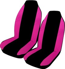 coprisedili per smart for two cotone nero/fucsia, su misura- made in italy