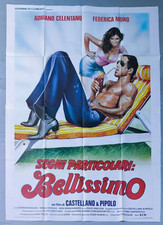 Manifesto 4F SEGNI PARTICOLARI BELLISSIMO adriano Celentano federica Moro  ZB39