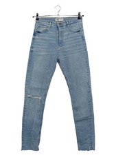 Zara Jeans Strappati Donna Blu