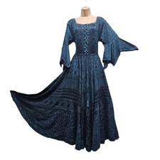 Maxi abito donna boho turchese