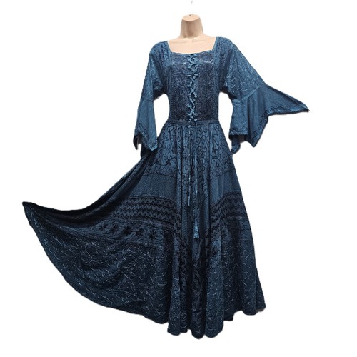 Maxi abito donna boho - , turchese