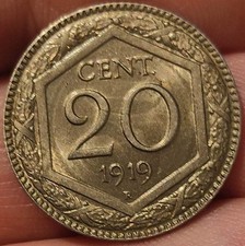 20 Centesimi Esagono 1919