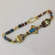 Bracciale scarabeo in rame con