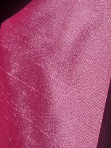 Scialle rosa grezzo seta