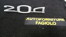LOGO STEMMA "204" SCRITTA PLASTICA CROMATA FREGIO  BADGE PEUGEOT 204 VARIE APPL.