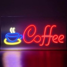 Insegna LED neon luce caffè