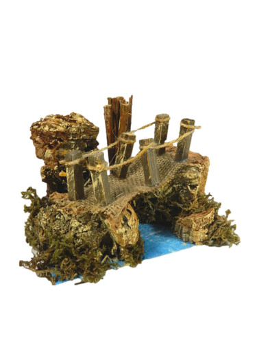 Ponte con fiume 10x15x11h - con, cm