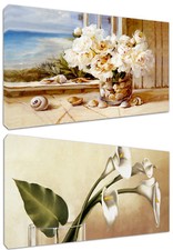 Quadri Moderni Fiori in Vaso Arredamento Casa cm.100x50 Arte Stampa su Tela