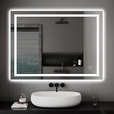 Specchio da bagno 60 x 80 cm con luce LED
