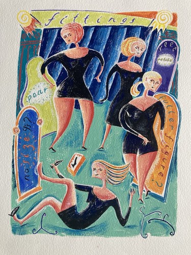 Dipinto guazzo vintage - dipinto,