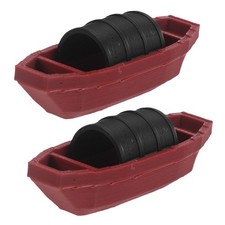  2 barche in miniatura: mini barca da pesca, miniatura di barca a vela cinese,