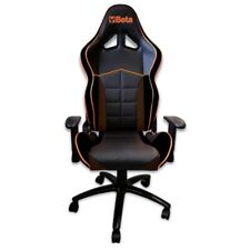 Poltrona ufficio gaming Beta 9563U racing pelle nera arancio con braccioli