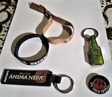 Lotto 5 gadget BIRRA RUM ANIMA NERA spilla BACARDI APPLE BECK'S CORONA discoteca