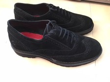 SCARPE FRANCESINA IN CAMOSCIO LUMBERJACK NERA SCARPA SHOE SHOES STRINGATA UOMO